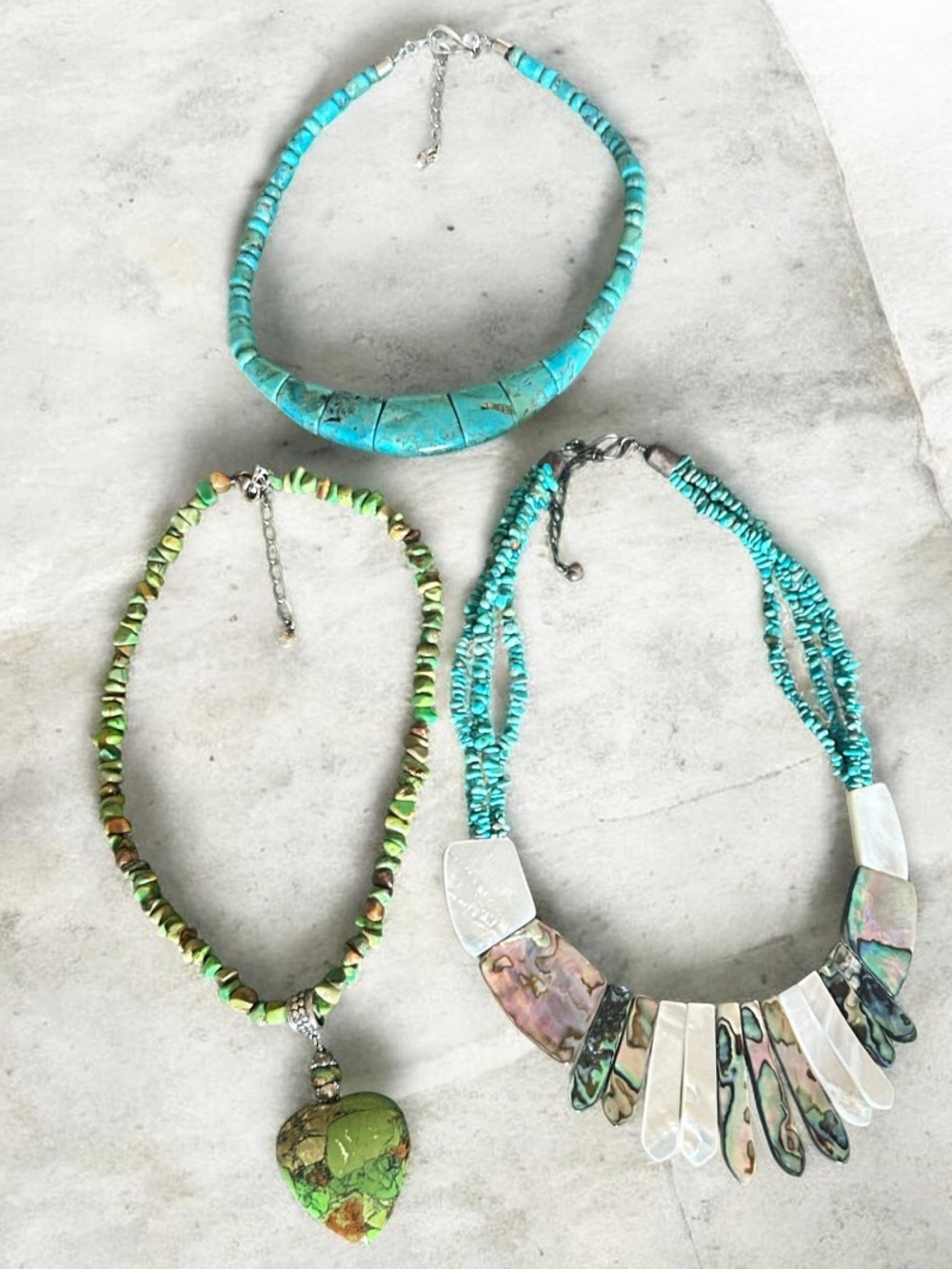 Jay King “Mine Finds” DTR Signed Sterling 925 Turquoise Statement Necklace Lot